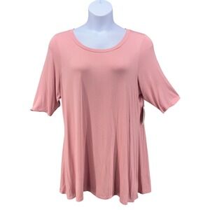 LOGO Lori Goldstein Tunic Top Pink 2XP